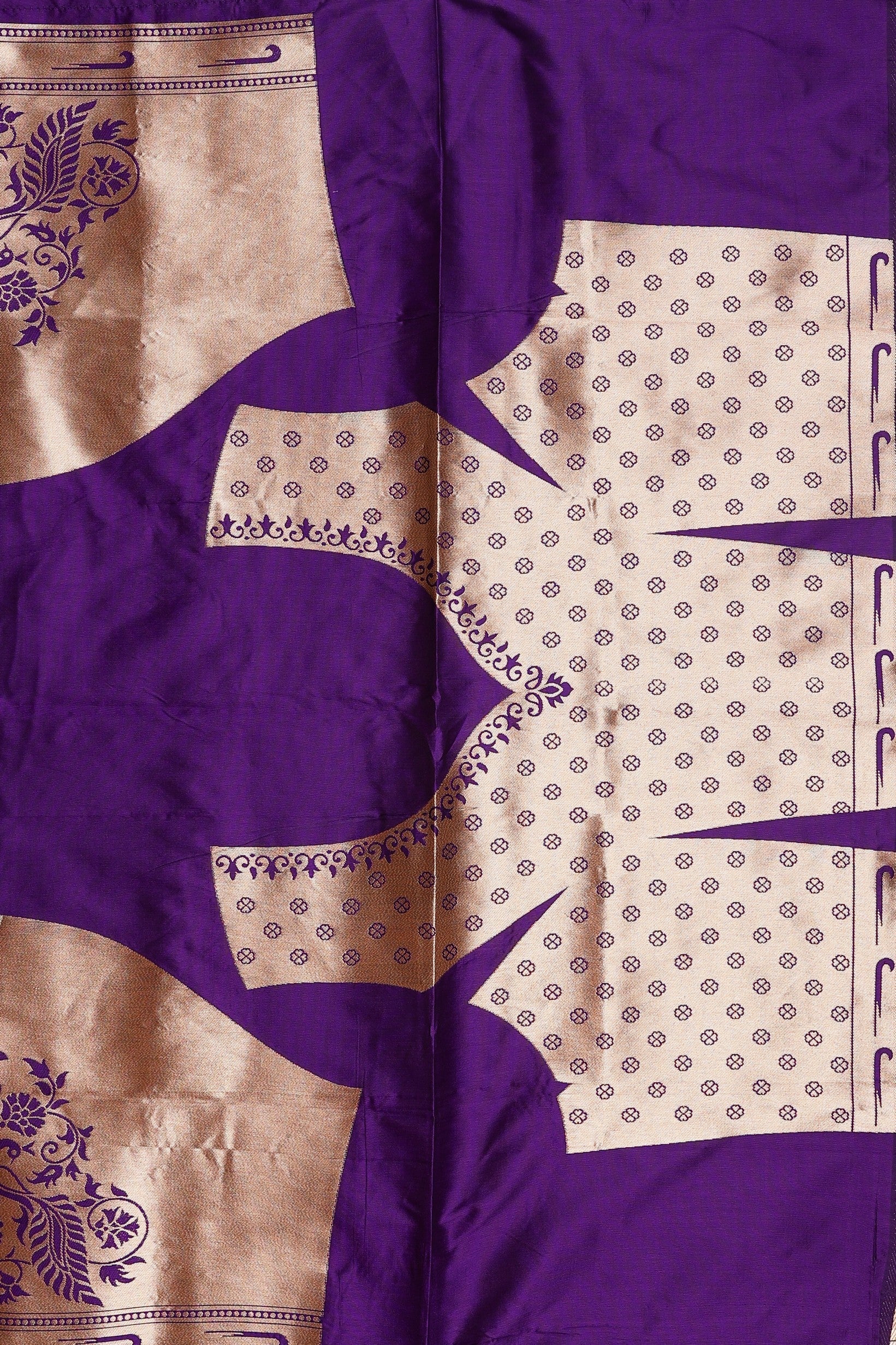 Purple Pure Silk banarasi Handloom Saree