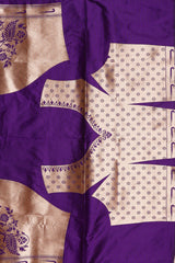 Purple Pure Silk banarasi Handloom Saree