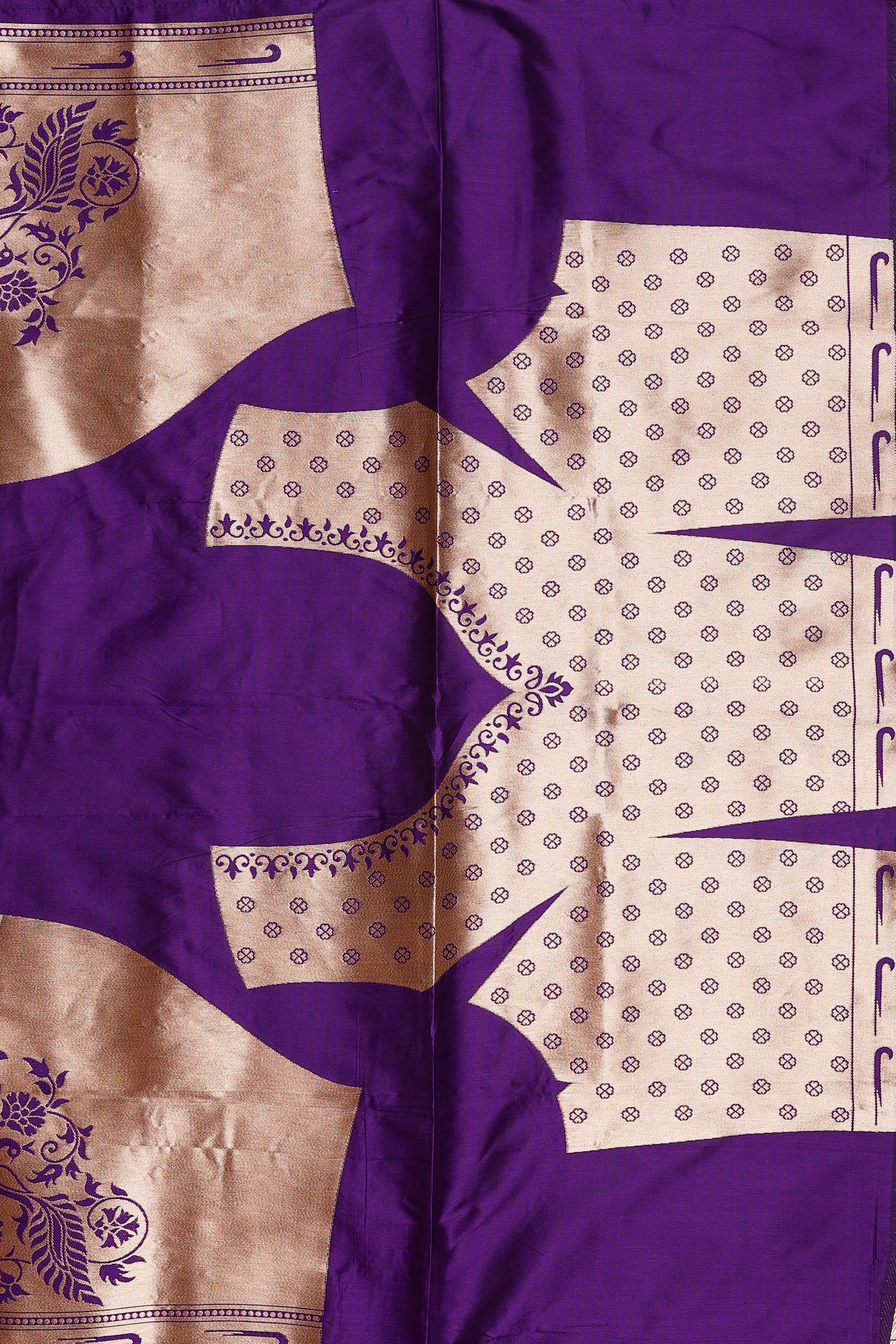 Purple Pure Silk banarasi Handloom Saree