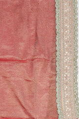 Blush Pink Pure Tissue Silk Banarasi Handloom Saree