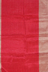 Grey - Hot Pink Pure Chanderi Tissue Handloom Saree