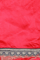 Rani Pink Pure Silk Banarasi handloom Saree