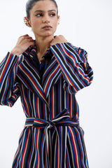 Black Magnum Satin Bhawra Jacket
