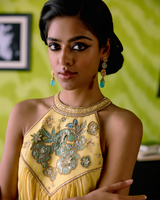 Buttercup Yellow Halter Neck Dress