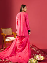Hot Pink Dhoti & Kurta Set