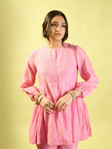 Rose Pink Chanderi Co-ord Set