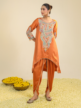 Rust Paisley Asar Kurta Set