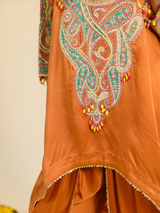 Rust Paisley Asar Kurta Set