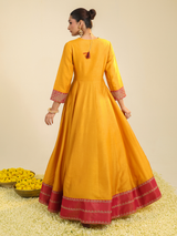 Rust Samaira Anarkali Set