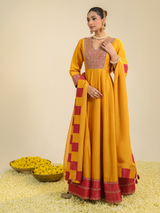 Rust Samaira Anarkali Set