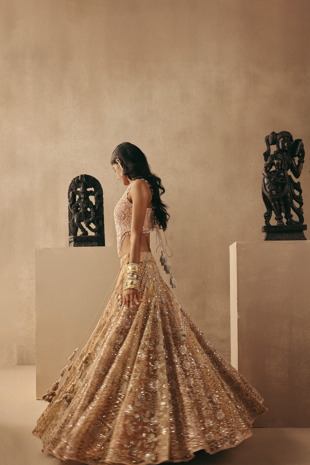 MULTICOLOUR MIRRORWORK LEHENGA