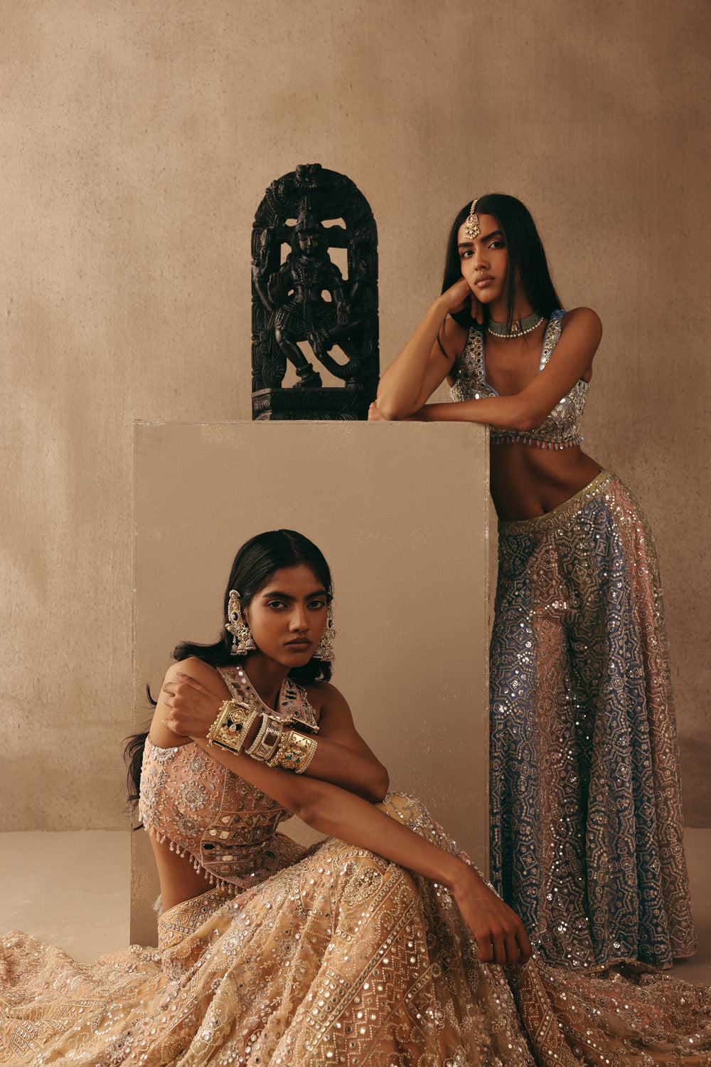 MIRRORWORK SHARARA LEHENGA