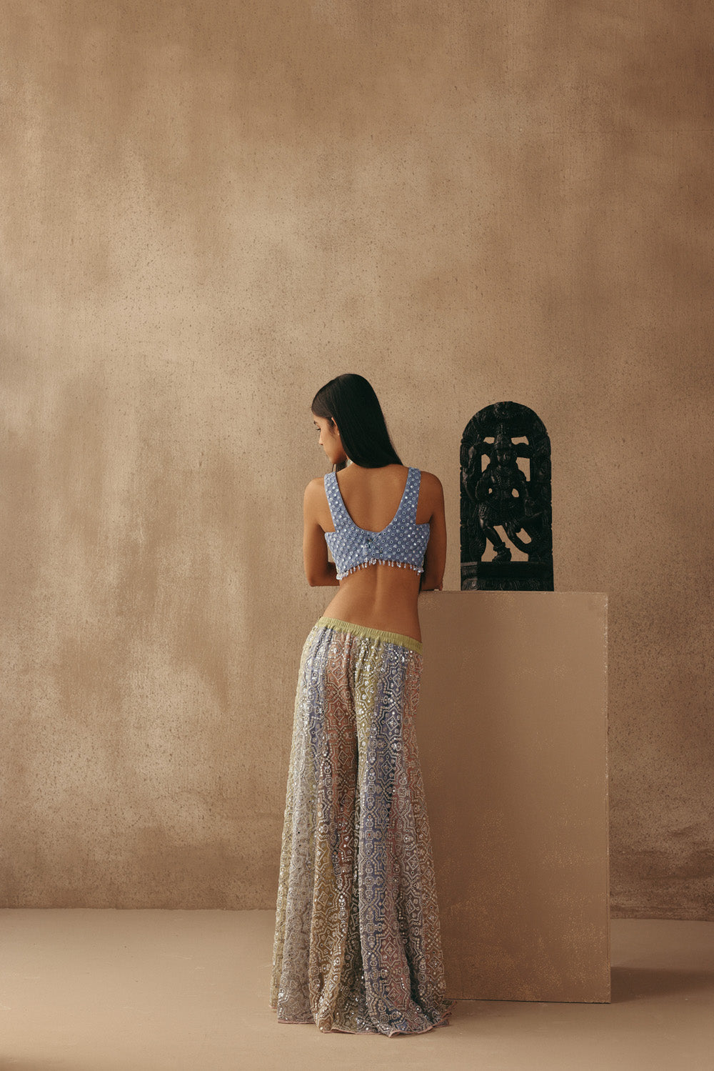 MIRRORWORK SHARARA LEHENGA