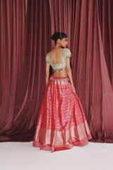 BANARASI BROCADE LEHENGA SET WITH CAPE