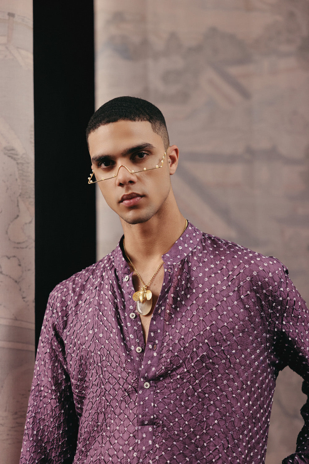 SILK RAI BANDHANI SHORT KURTA