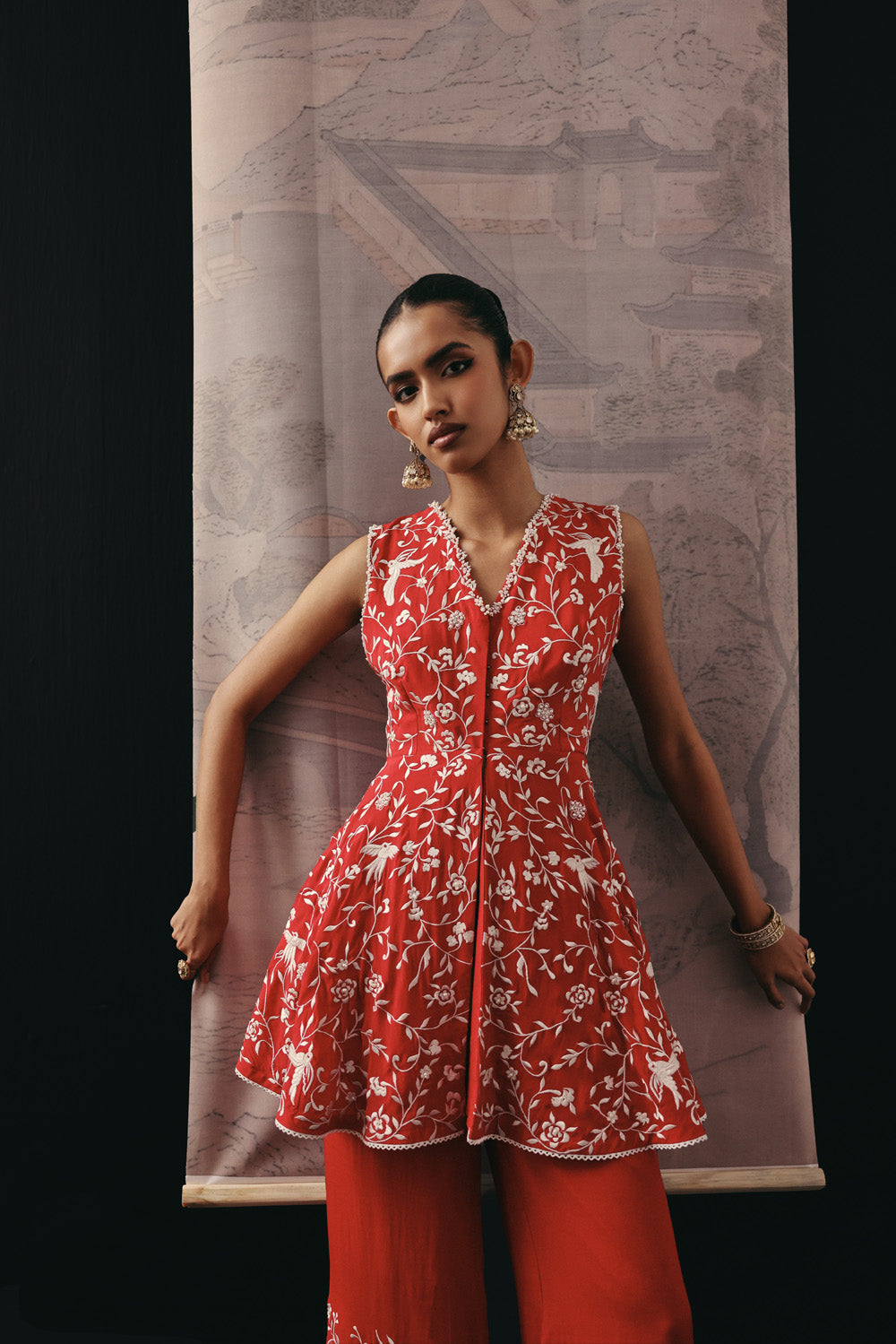 PARSI GAARA SLEEVELESS PEPLUM TOP