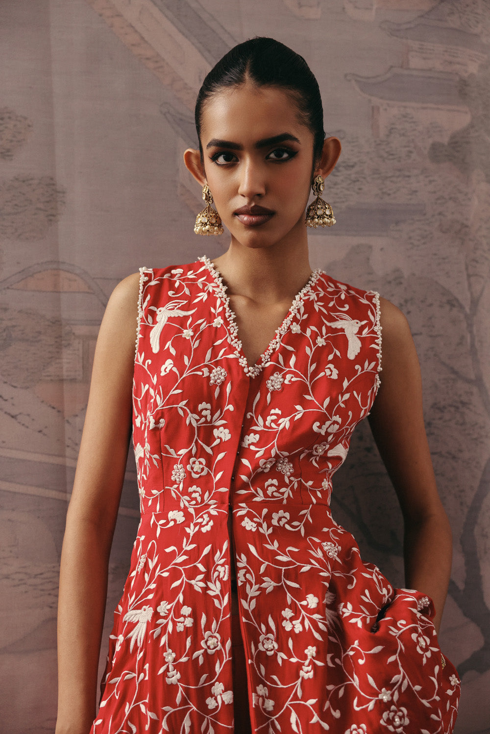 PARSI GAARA SLEEVELESS PEPLUM TOP