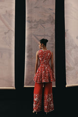 PARSI GAARA SLEEVELESS PEPLUM TOP