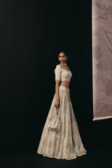 IVORY MIRRORWORK LEHENGA