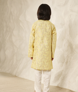 Yellow Chanderi Kurta with Pant
