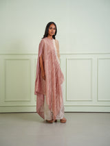 SHIBORI TISSUE ASYM DRESS