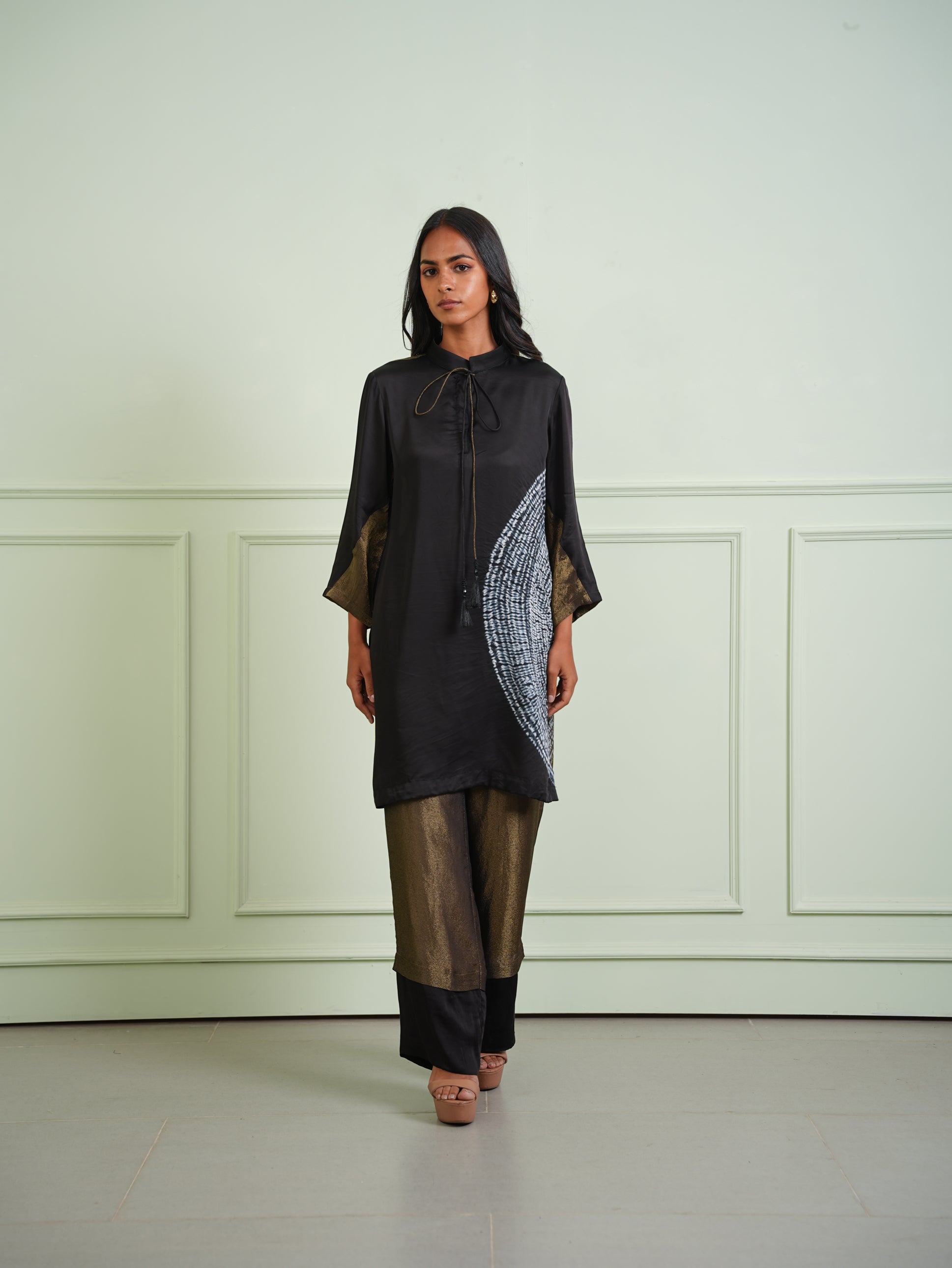TISSUE SHIBORI KURTA SHIRT