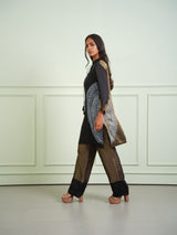 TISSUE SHIBORI KURTA SHIRT