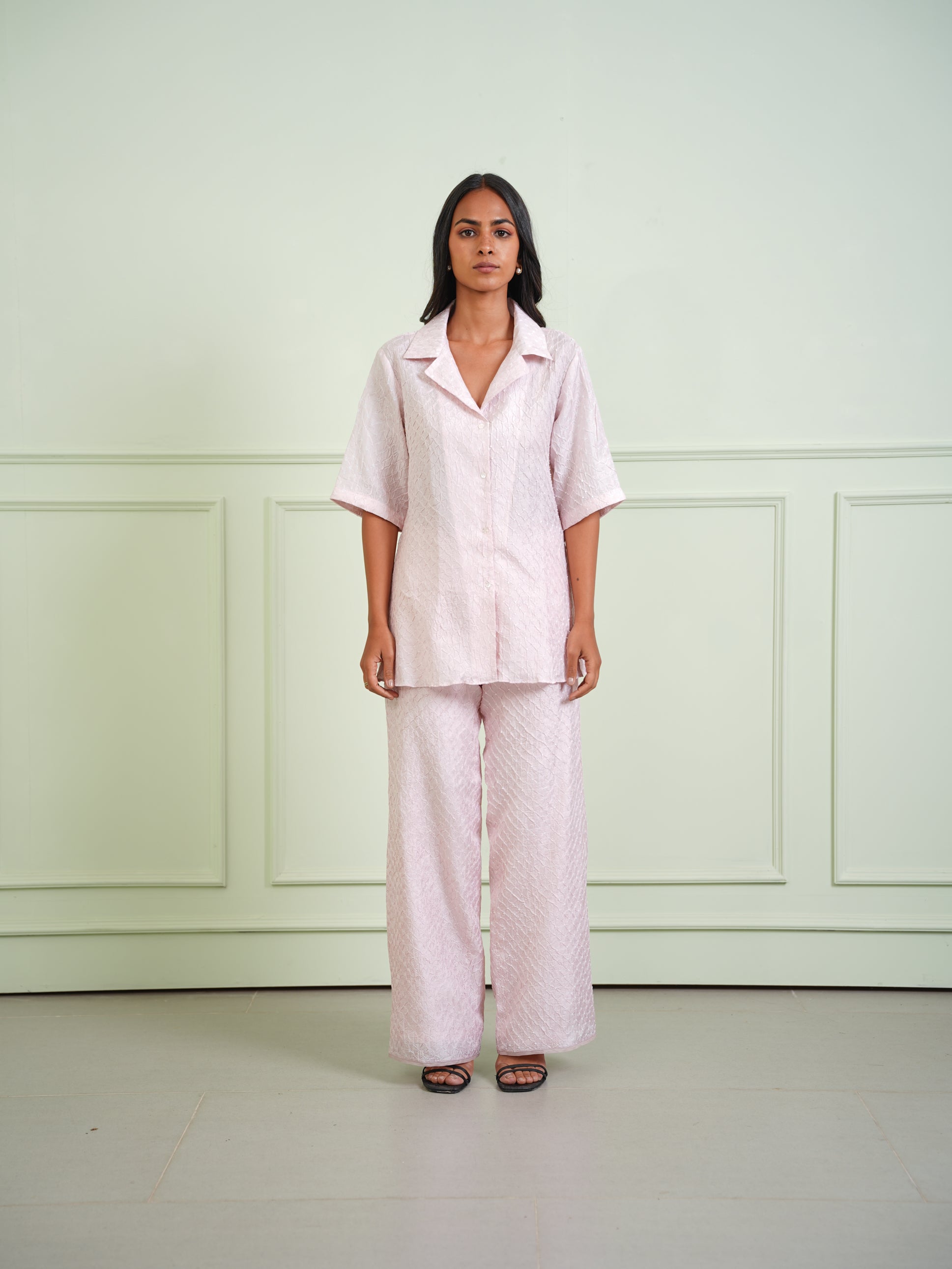 crushed bandhani pants