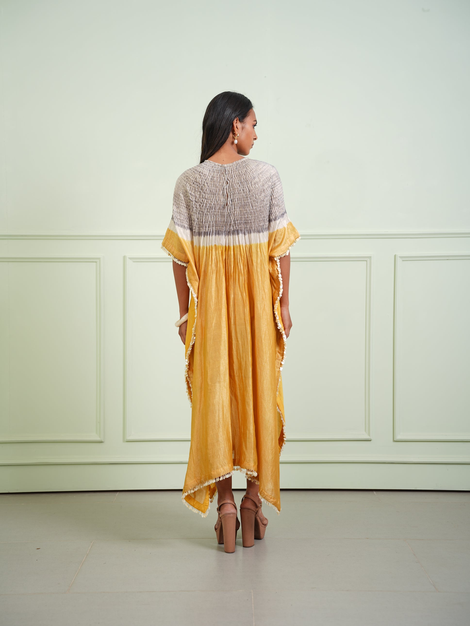 SHIBORI TISSUE KAFTAN