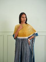 SHIBORI TISSUE SLEEVES KAFTAN