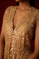Peplum Top With Slit At Back