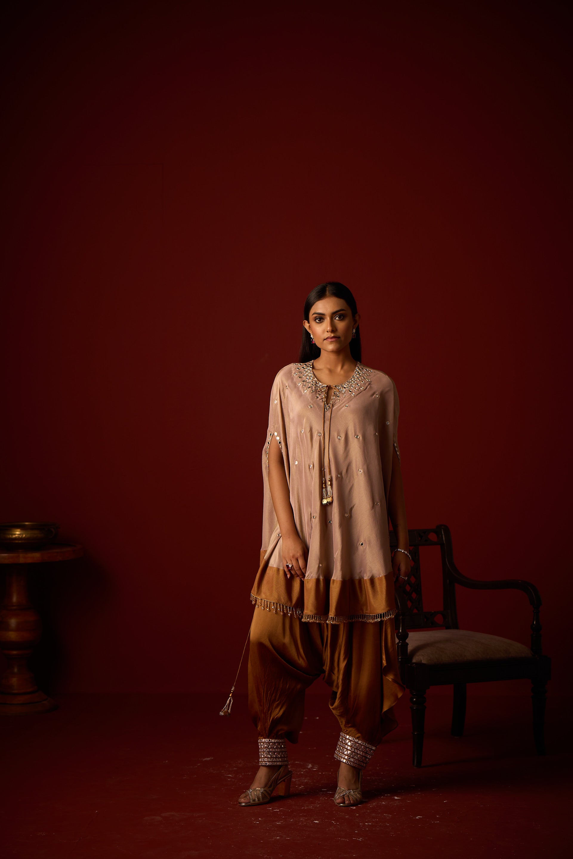 Satin Afghani Dhoti pants