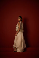 Organza Asymetrical Flared Pants
