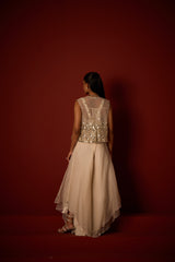 Organza Asymetrical Flared Pants