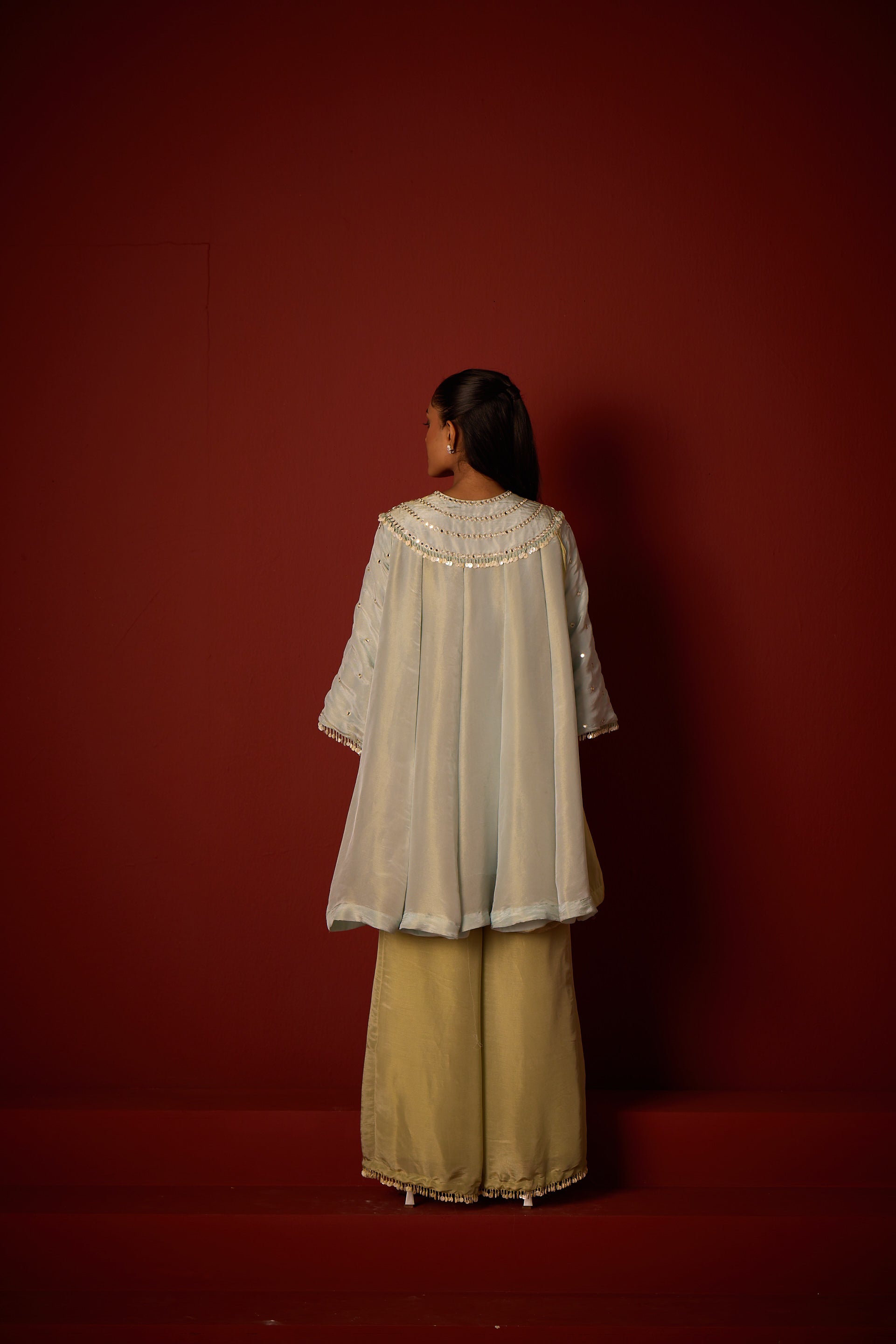 Tissue Mirrorwork Panelled Tunic
