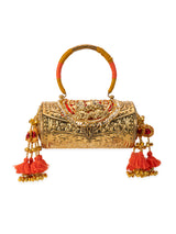 Tanvika Gold Handbag