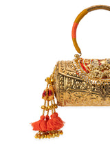Tanvika Gold Handbag