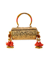 Tanvika Gold Handbag