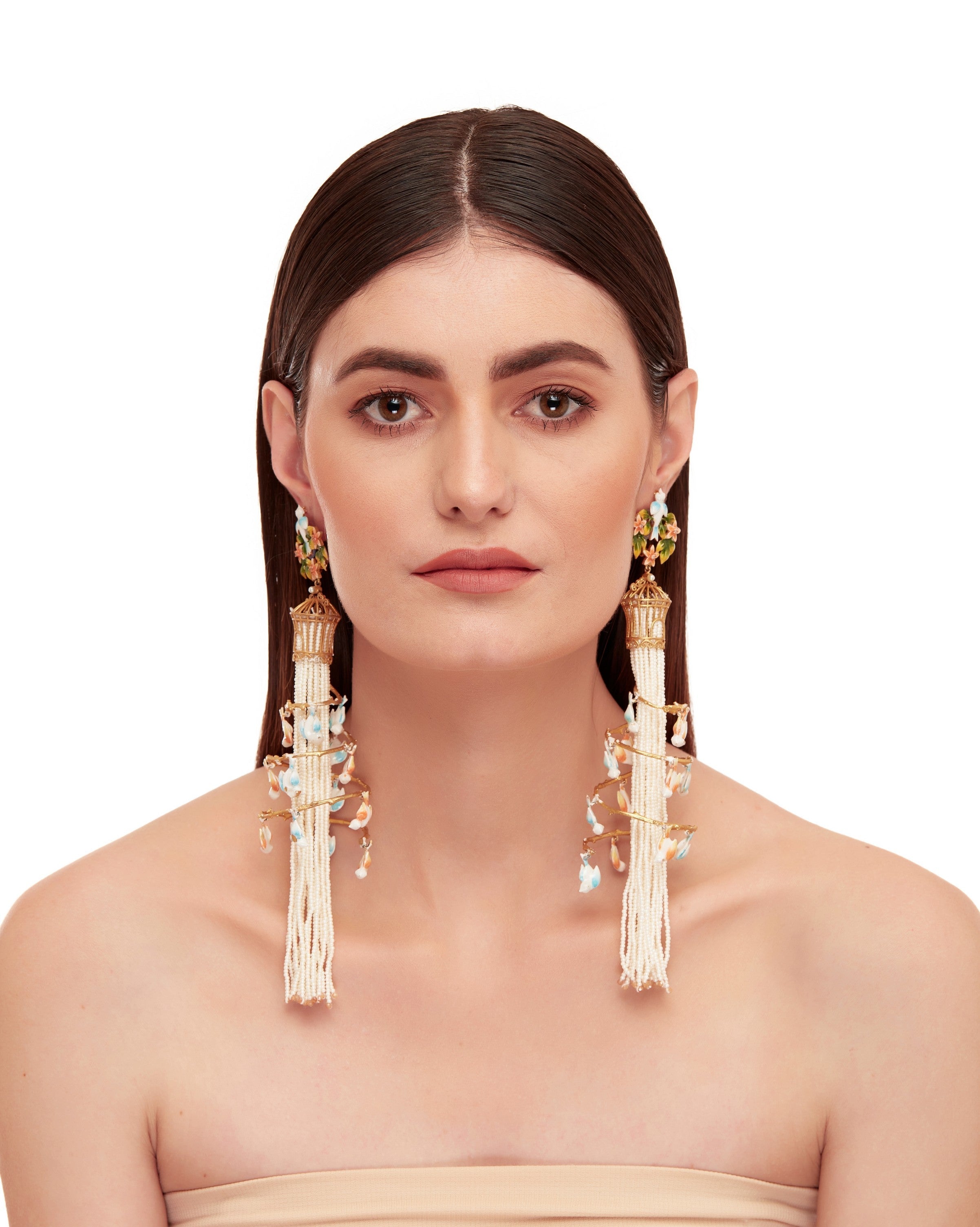 Free Flying Birds Chandelier Earrrings