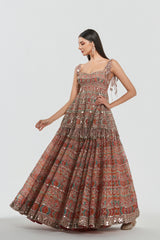 Mirror work , zari , dori thread , glass beads