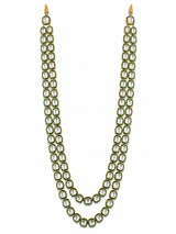Double Layered Green Kundan Necklace