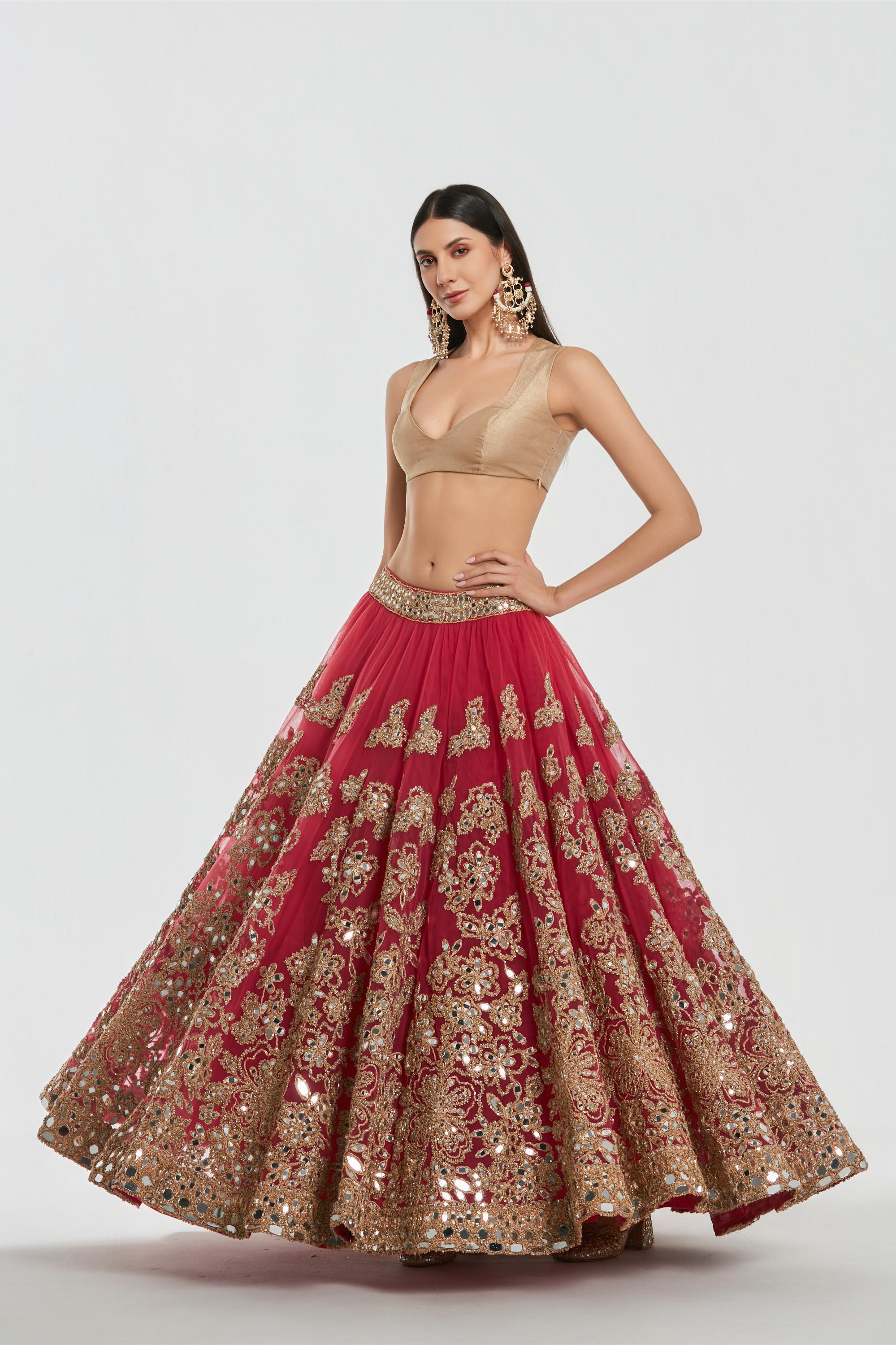 Mirror work , zari , lurex thread