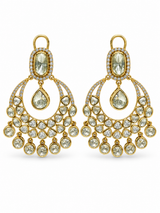 Moissanite Polki Statement Earrings