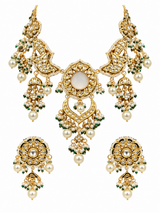 Kundan Pearl Statement Necklace Earring Set