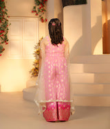Lilac Brocade Top with Plazzo Pant