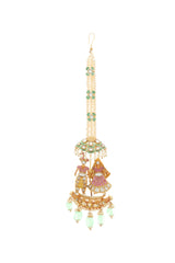 Satvik Earrings connecting with tikka.