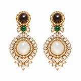Multicolor Cabochon Zircon Drop Earrings 53
