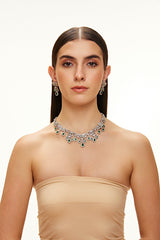 Prasine diamante necklace set