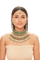 Carved Stone Necklace Set