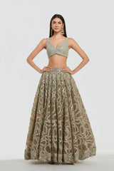 Mirror work , zari , gota